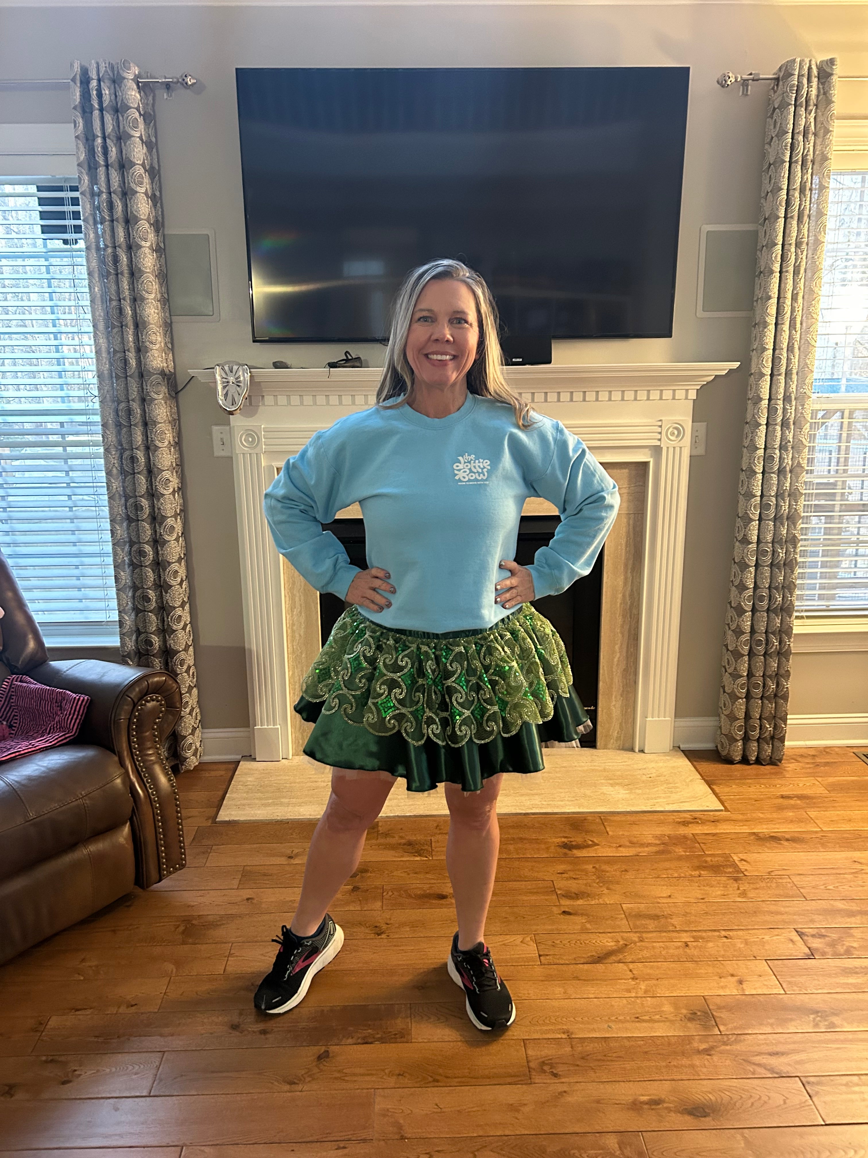 Hunter Green on Green Tutu Skirt - Medium & Medium +