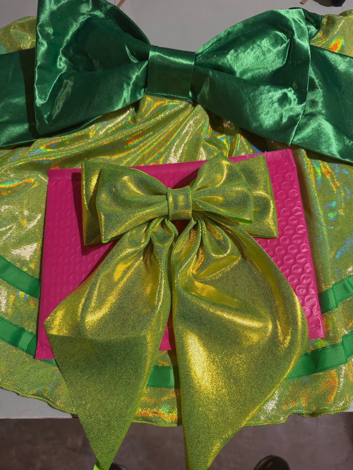 Margaritas & Lime Green Everyday Running Skirt – Sparkle Performance Skirt with Kelly Green Waist, Bow & Grosgrain Detail