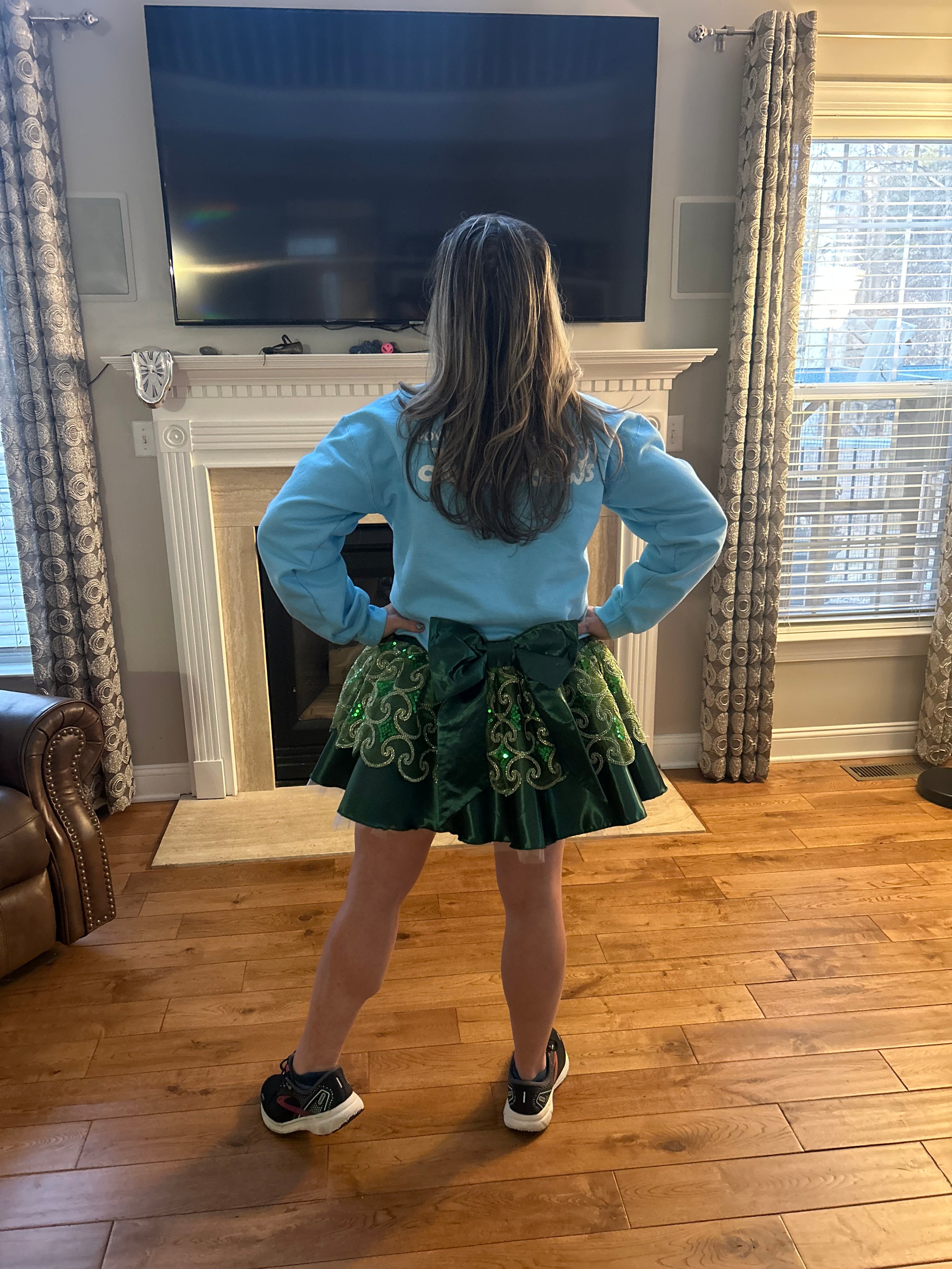 Hunter Green on Green Tutu Skirt - Medium & Medium +