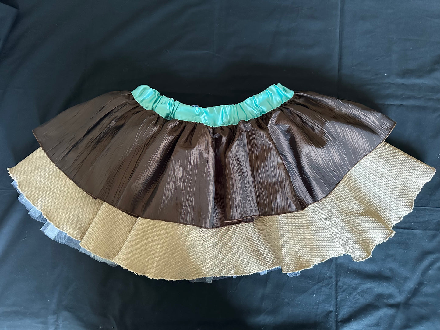 Size Small (Long) LAST UNIT Brown/Pink/Aqua skirt