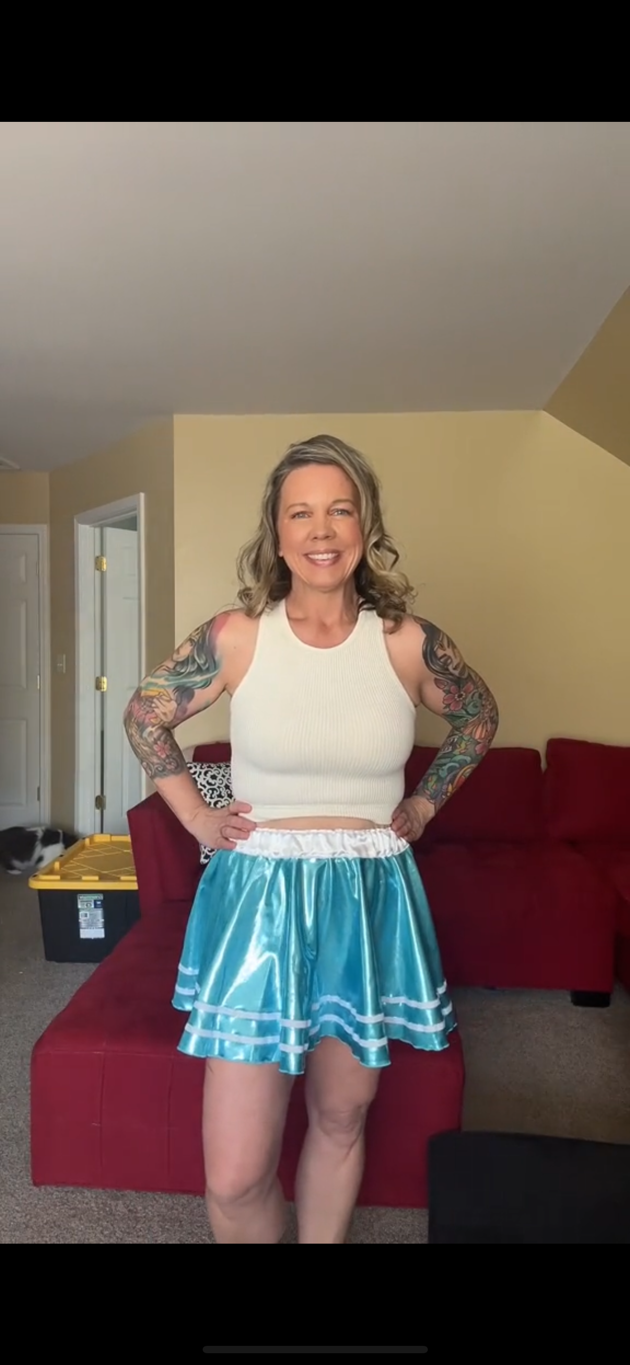 Teal Me More Athletic Running Skirt for Women | Sparkly Teal Skirt | Disney Race Outfit | Lightweight Workout Skirt