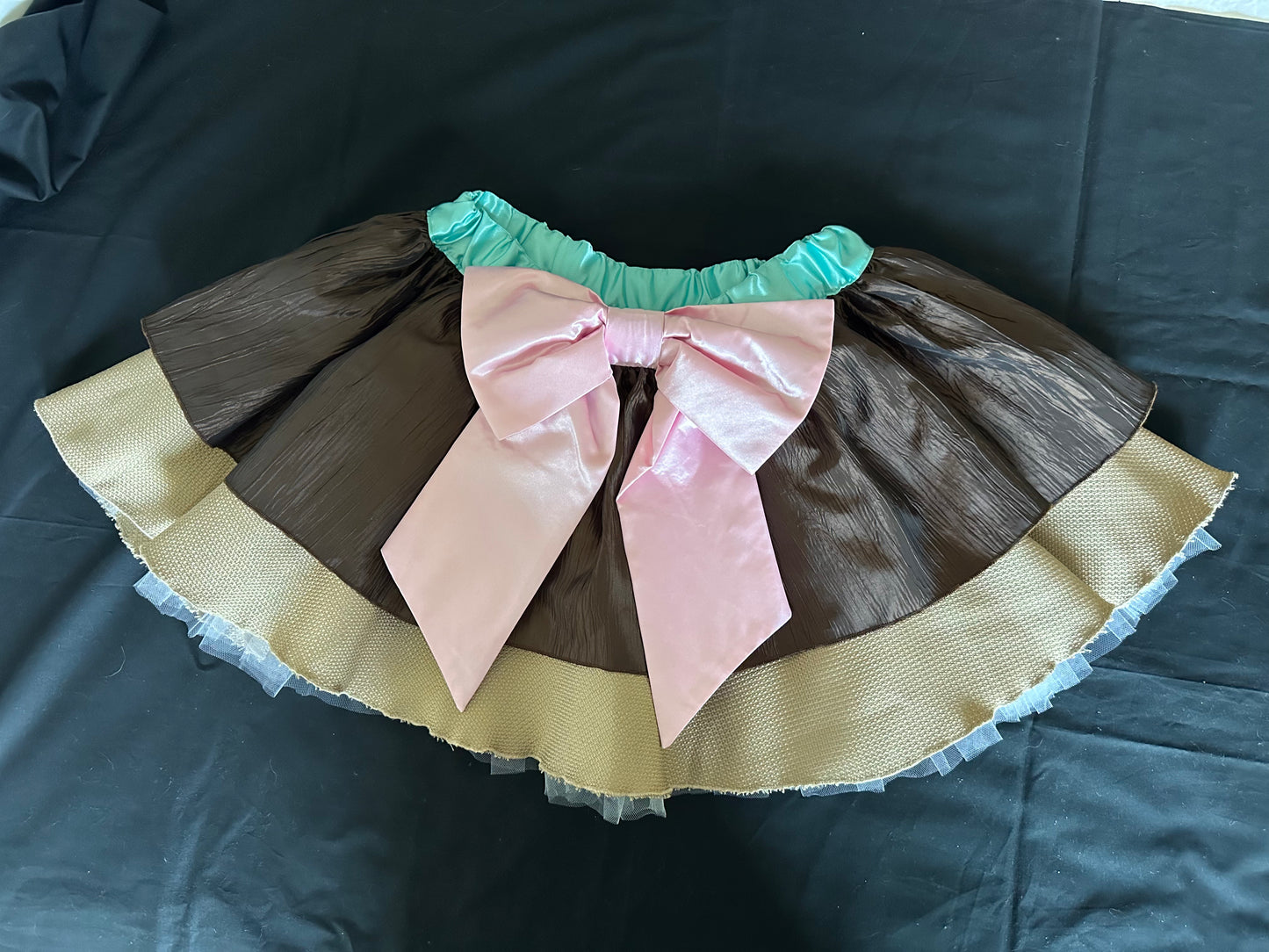 Size Small (Long) LAST UNIT Brown/Pink/Aqua skirt