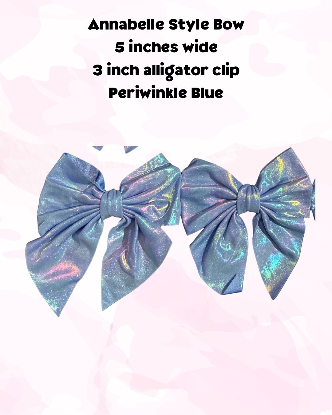 Annabelle Hair Bow - Periwinkle Blue Medium Bow