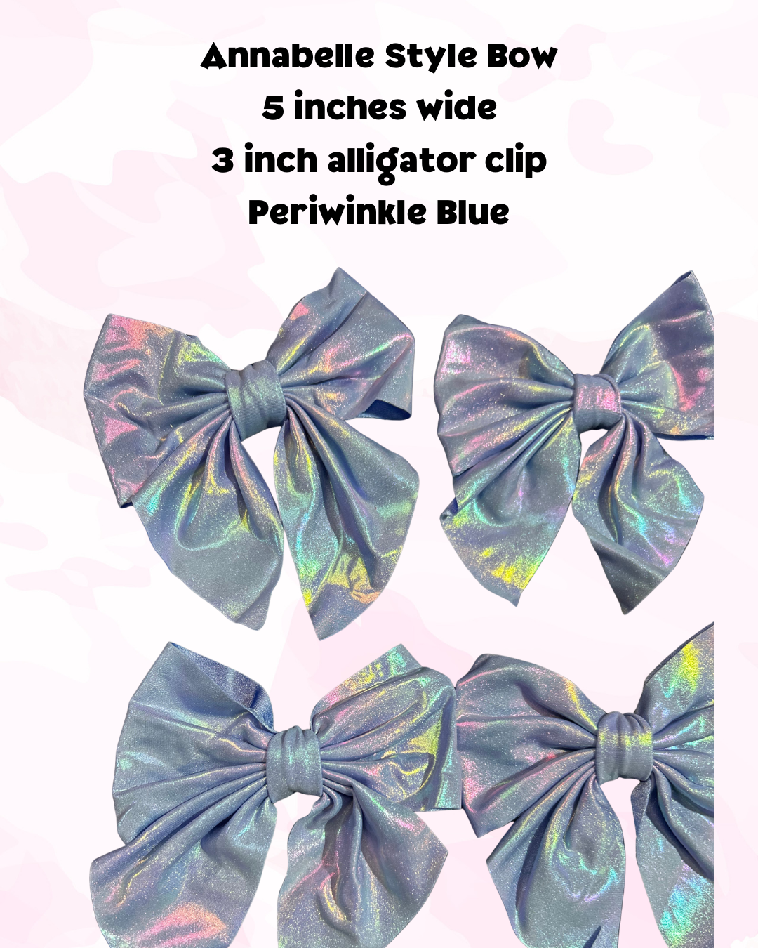 Annabelle Hair Bow - Periwinkle Blue Medium Bow