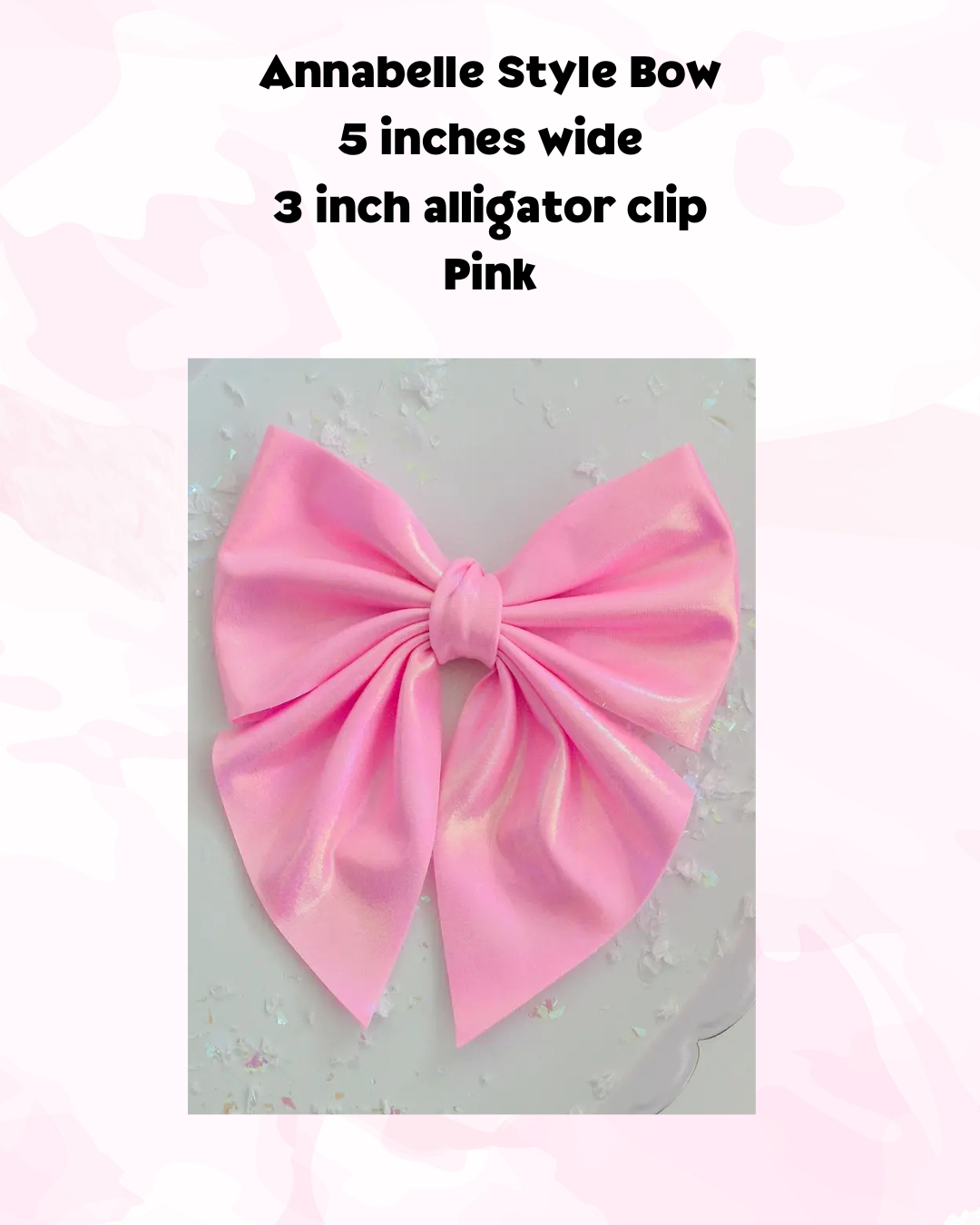Annabelle Hair Bow - Pink Medium Bow