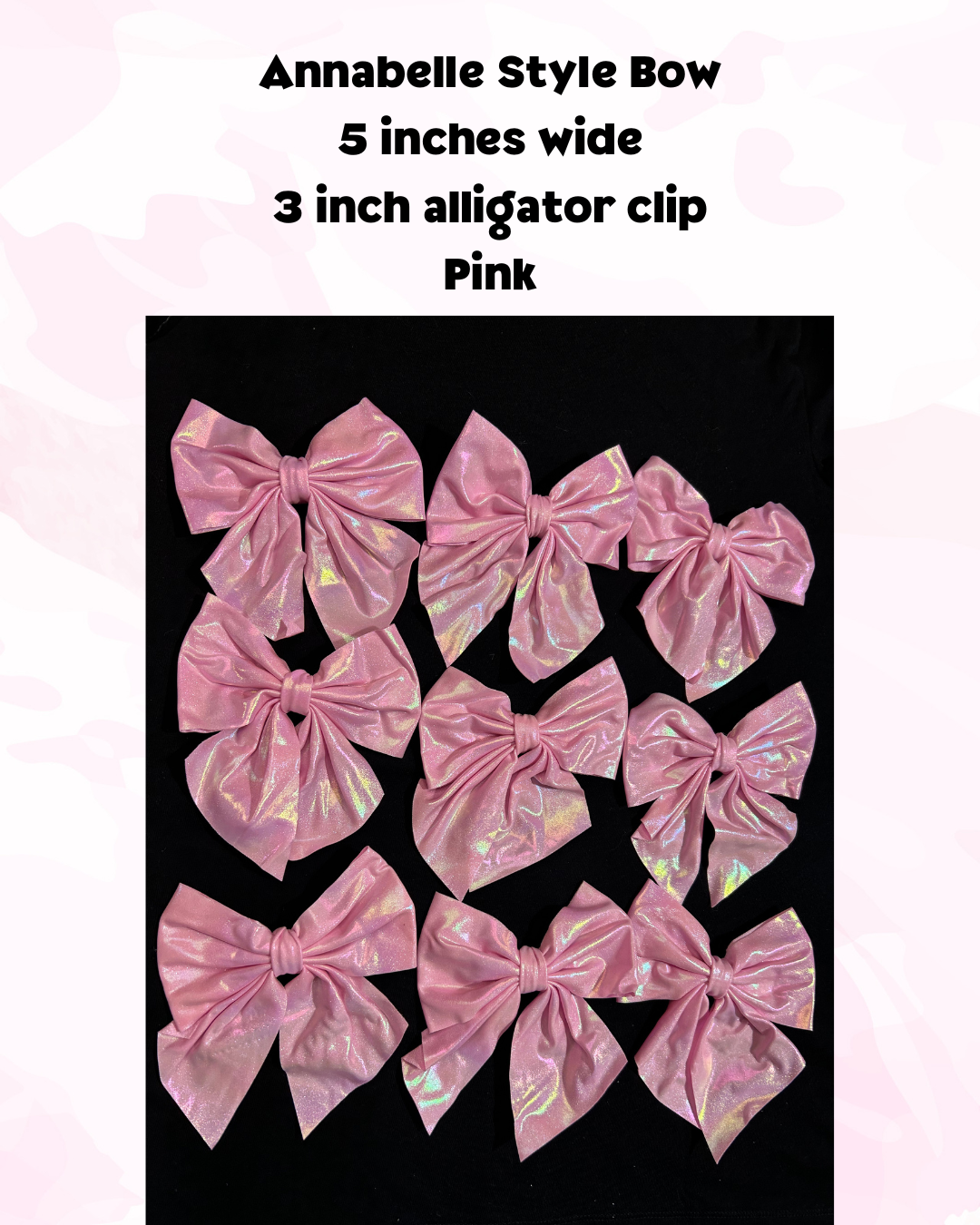 Annabelle Hair Bow - Pink Medium Bow