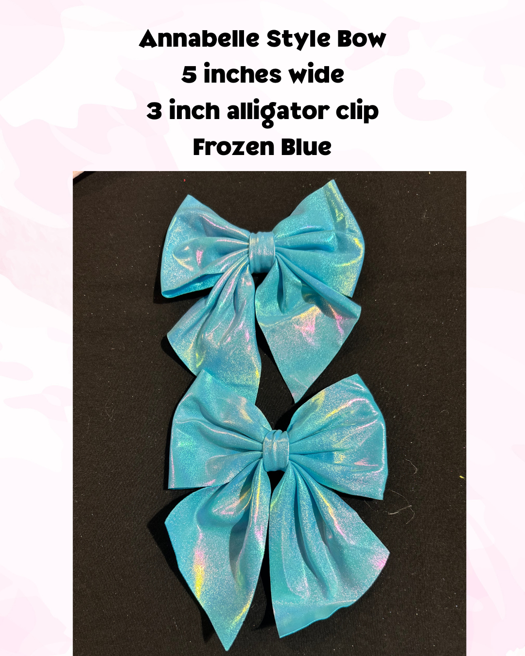 Annabelle Hair Bow - Frozen Blue Medium Bow