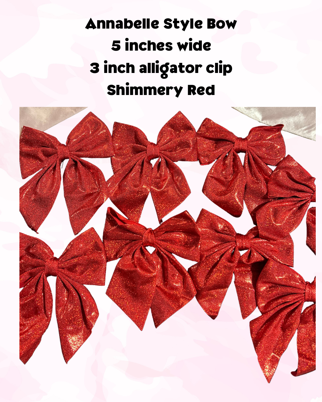 Annabelle Hair Bow - RED Medium Bow
