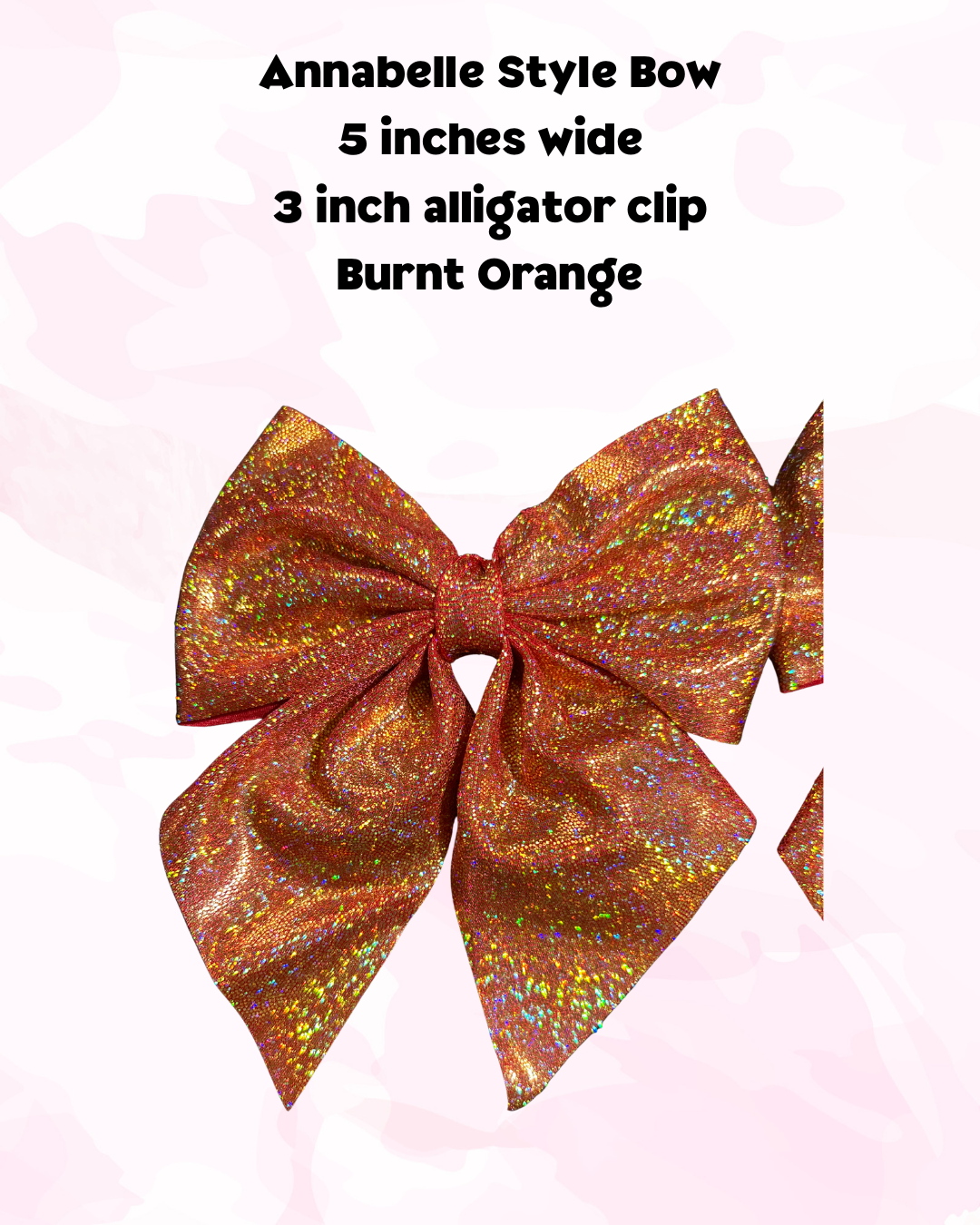 Annabelle Hair Bow - Burnt Orange Medium Bow