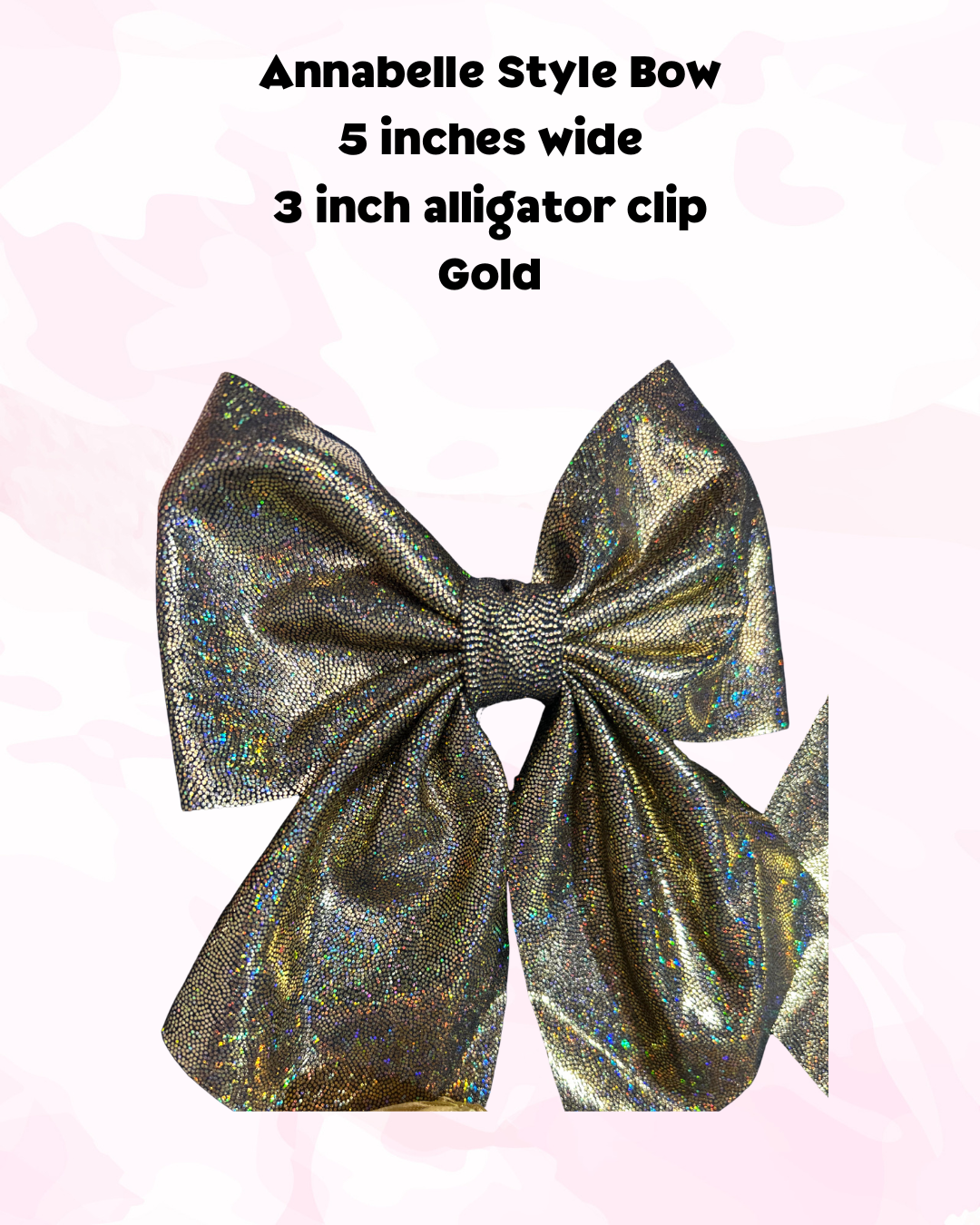 Annabelle Hair Bow - GOLD Medium Bow
