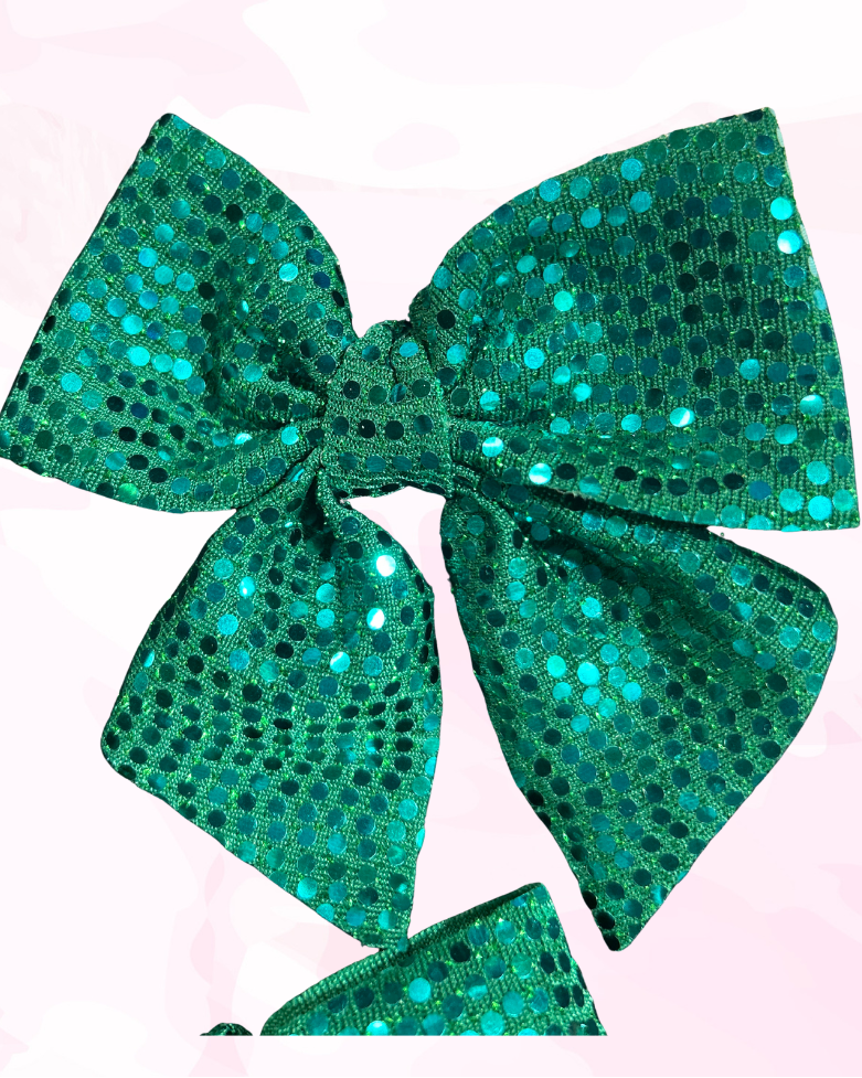Mini Annabelle Hair Bow - Emerald Green Medium Bow