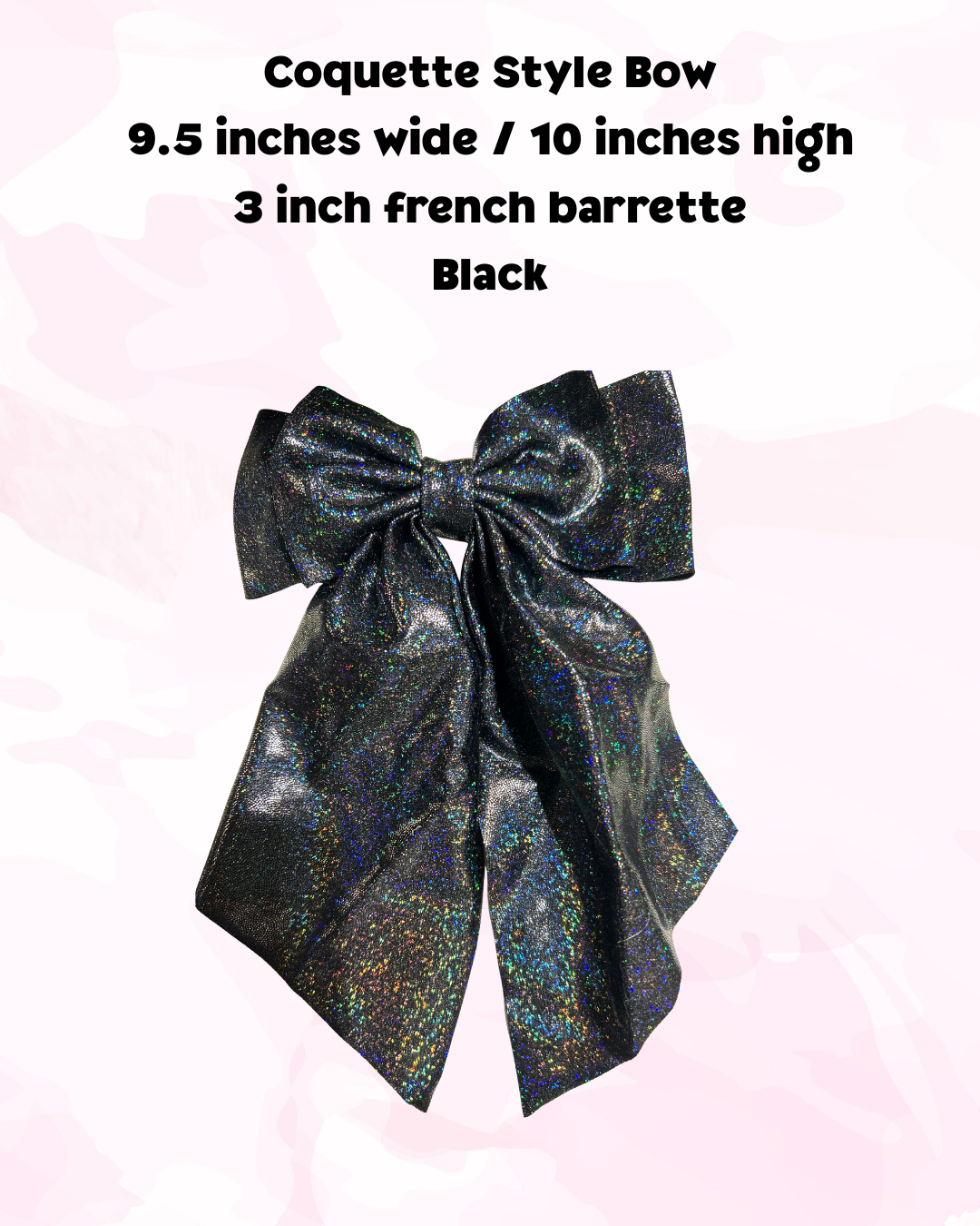 Coquette Hair Bow - Black Large Bow