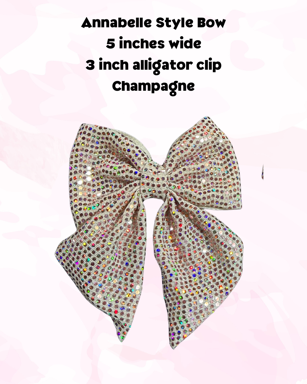 Annabelle Hair Bow - Champagne Medium Bow