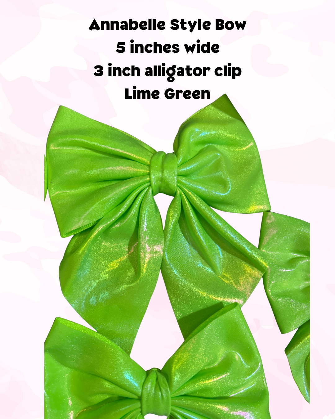 Annabelle Hair Bow - Lime Green Medium Bow