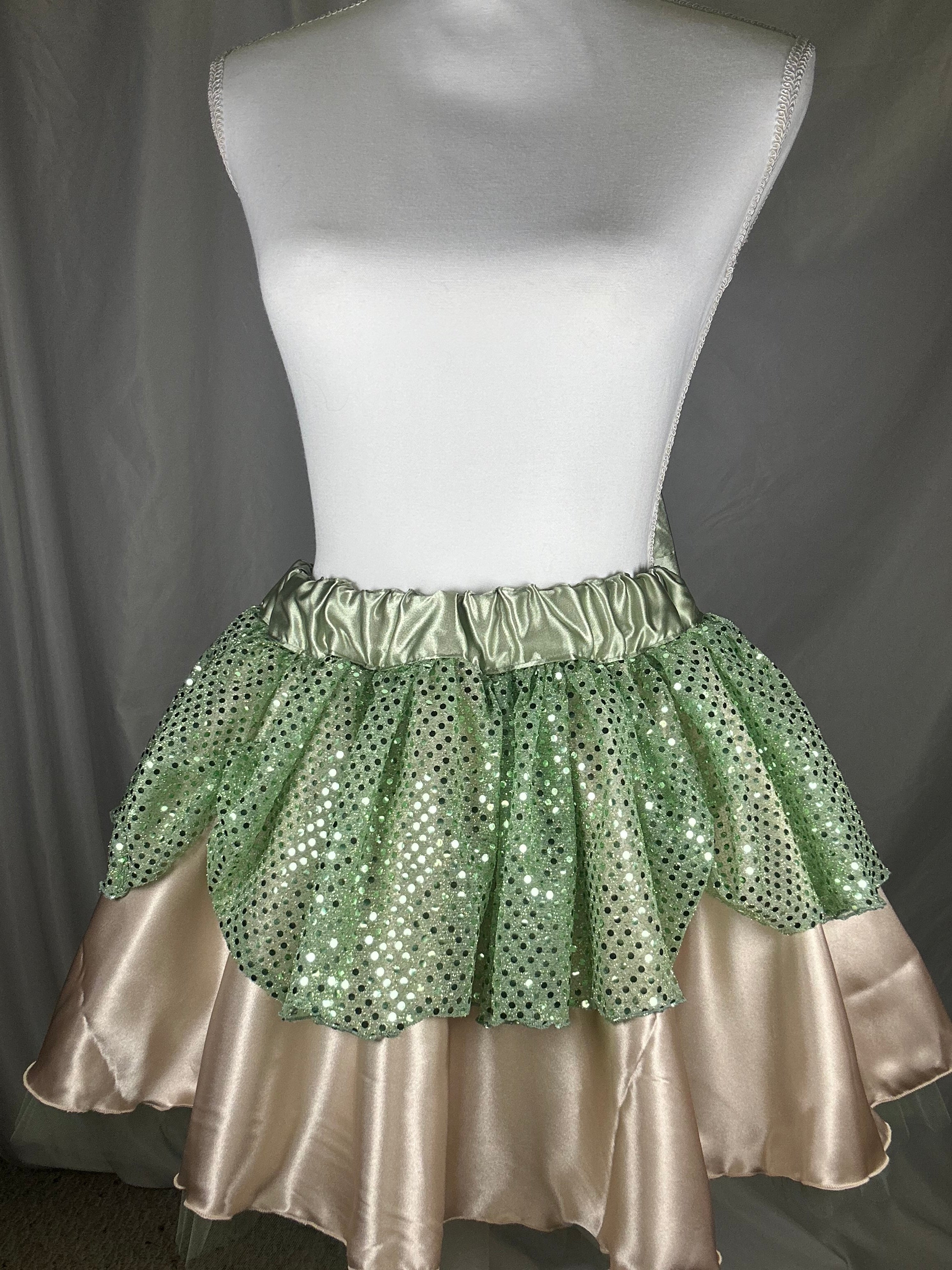 Yoda Inspired Tutu Skirt | Sage Green and Champagne Running Skirt | Women’s Athletic Skirt | Disney Race Costume