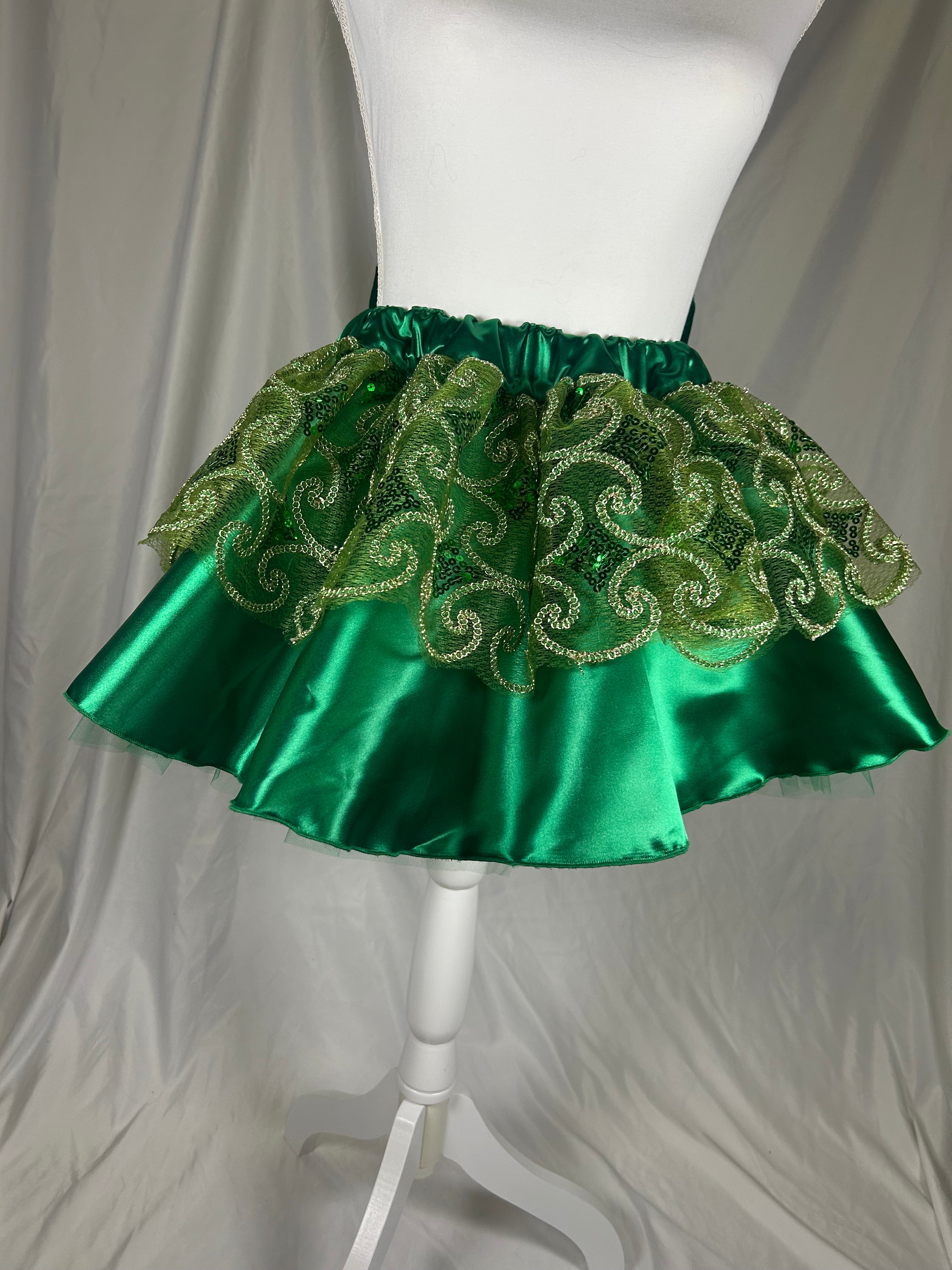 Kelly Green on Green Tutu Skirt - XS Only