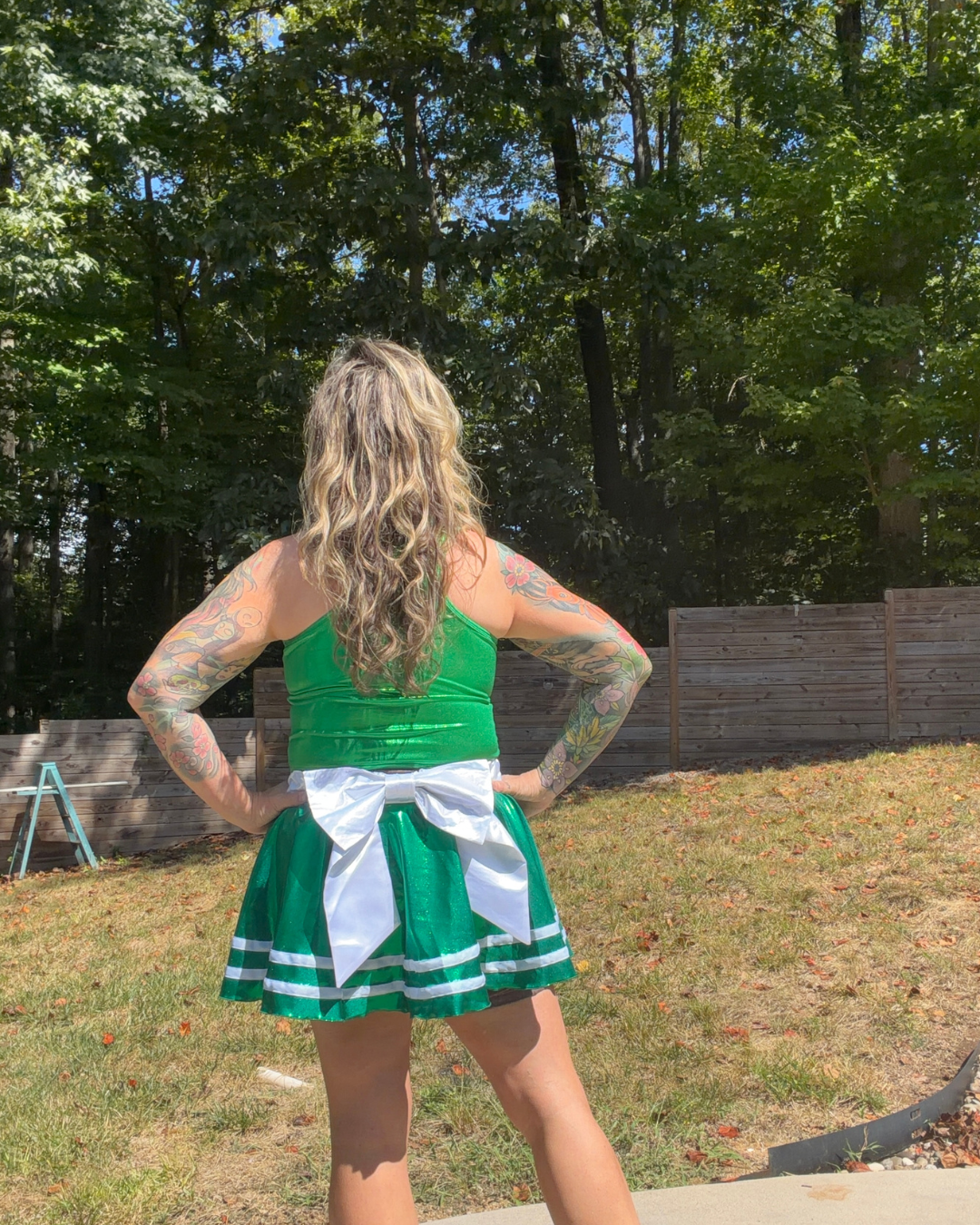 PREORDER - Merry and Bright Green Everyday Running Skirt For Holiday Races and More